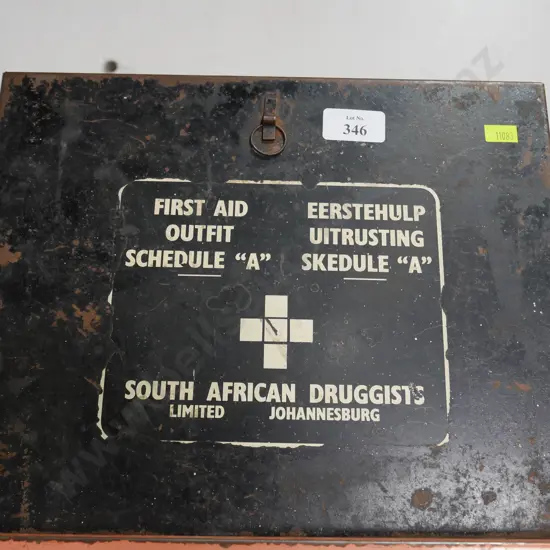Old metal first aid box