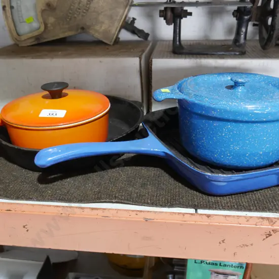 Cast iron pot and pan