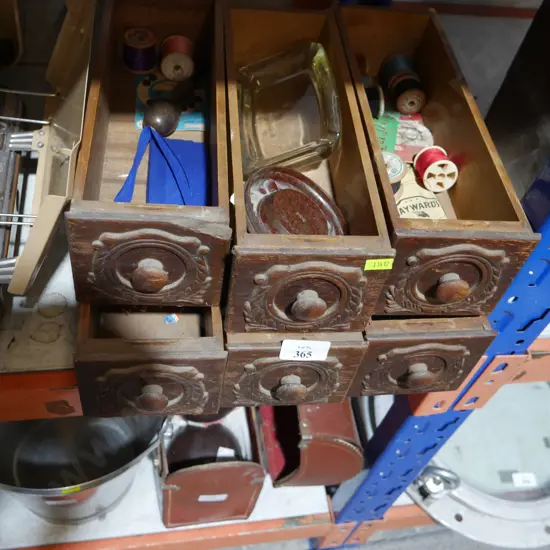 Sewing machine drawers etc