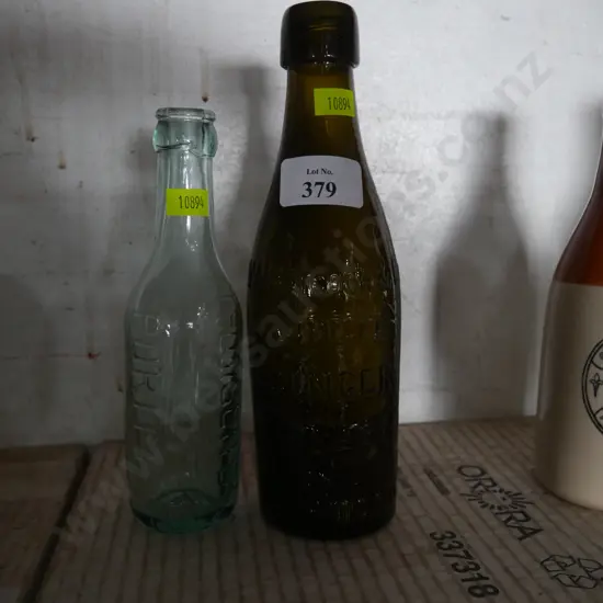 Christchurch and Dunedin lemonade bottles