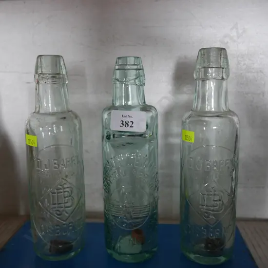 3 glass bottles Gisborne and Wellington