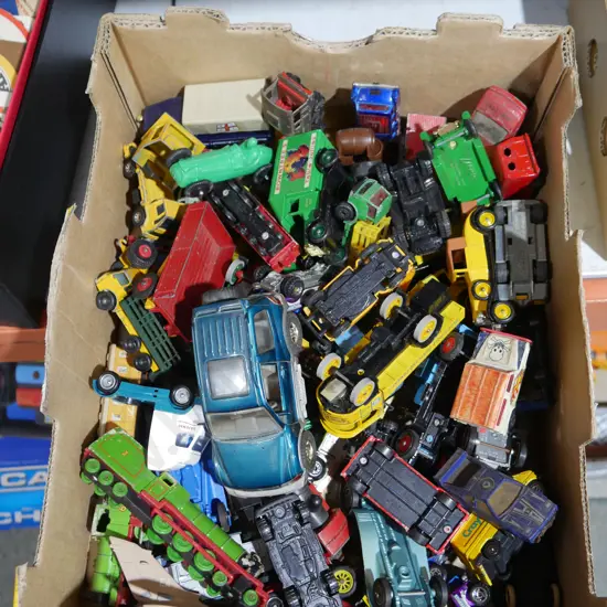 Assorted toy cars etc