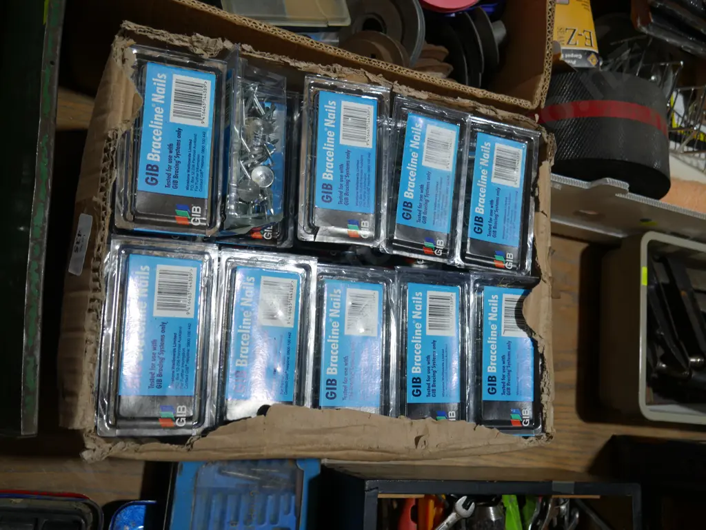 Assorted boxes of jib braceline nails Image 1++