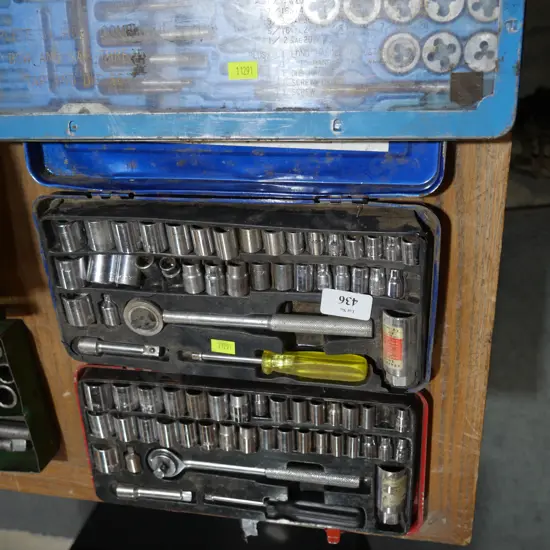 Tap and die set and two socket sets