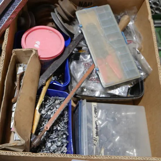 Assorted sockets, screws etc