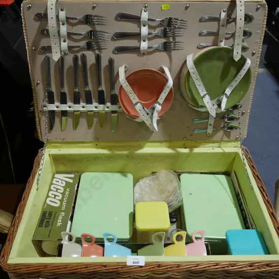 Picnic basket and contents