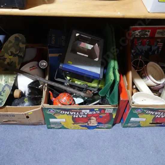 Three boxes of sundries