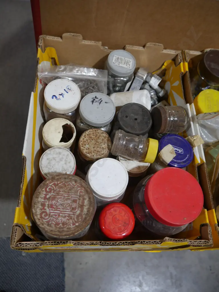Box of assorted nails, bolts etc Image 1++