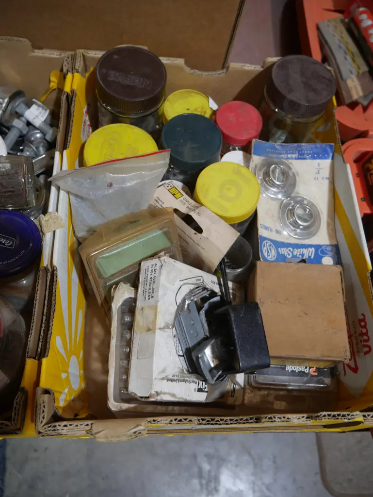 Box of brackets, nails etc Image 1++