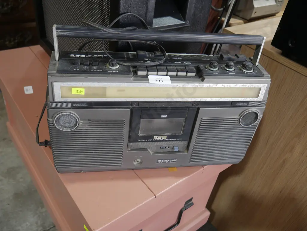 Hitachi portable tape radio player Image 1++