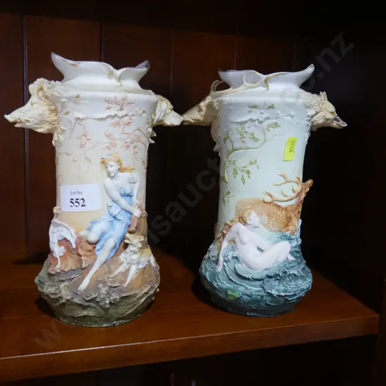 Two vases - one with damage