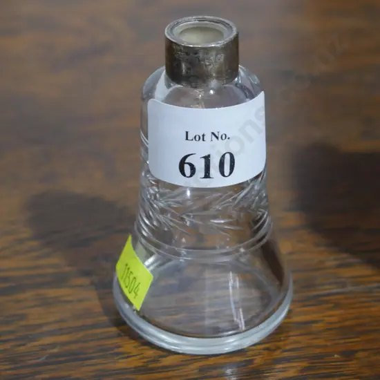 Sterling silver top scent bottle