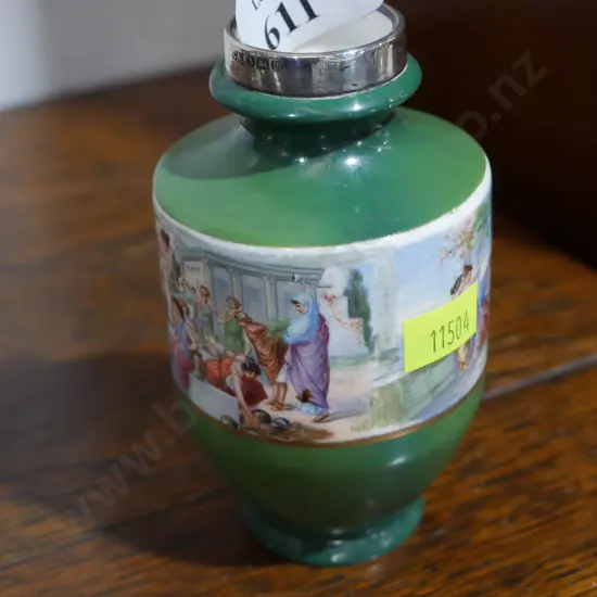 Sterling silver topped vase