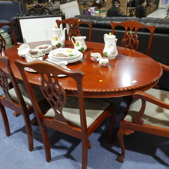 Dining table and 6 chairs