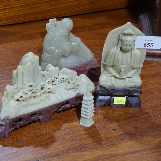 Carved Oriental figurines