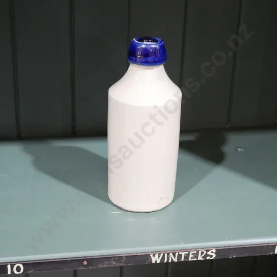 Blue lip ginger beer bottle, J Ladd Adelaide