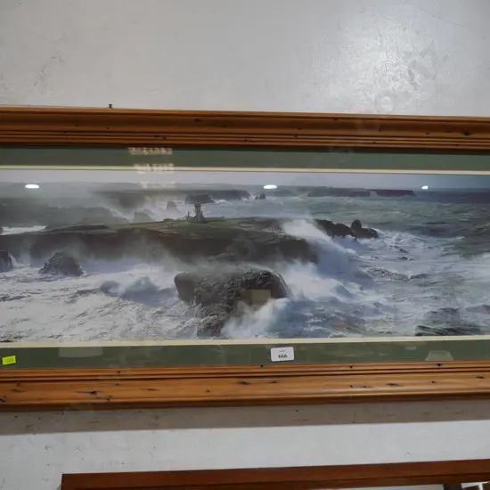 Framed lighthouse picture