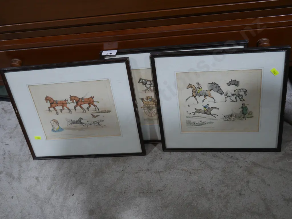 Three framed horse pictures Image 1++