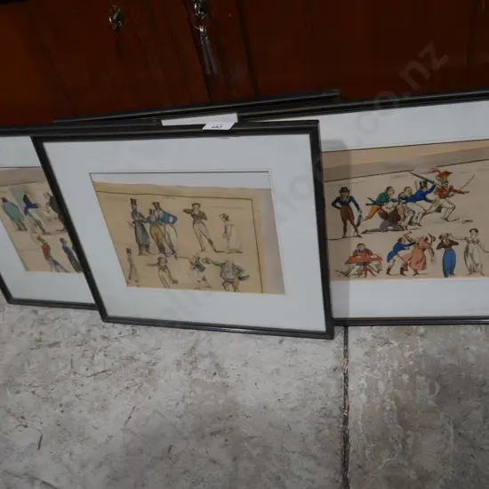 Four framed prints