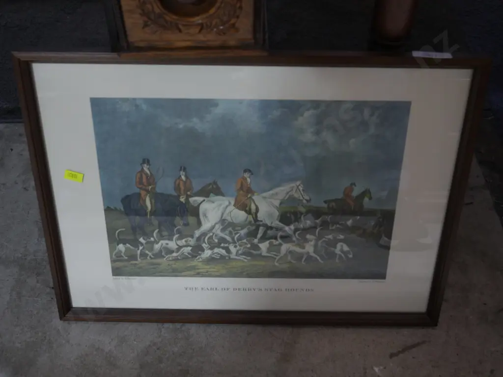 Framed horse and hound print Image 1++