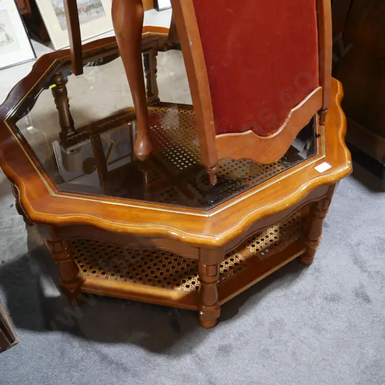 Glass top coffee table