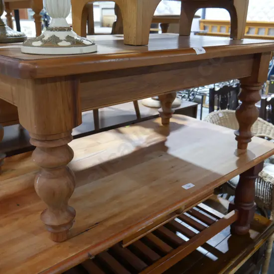 Solid wood coffee table