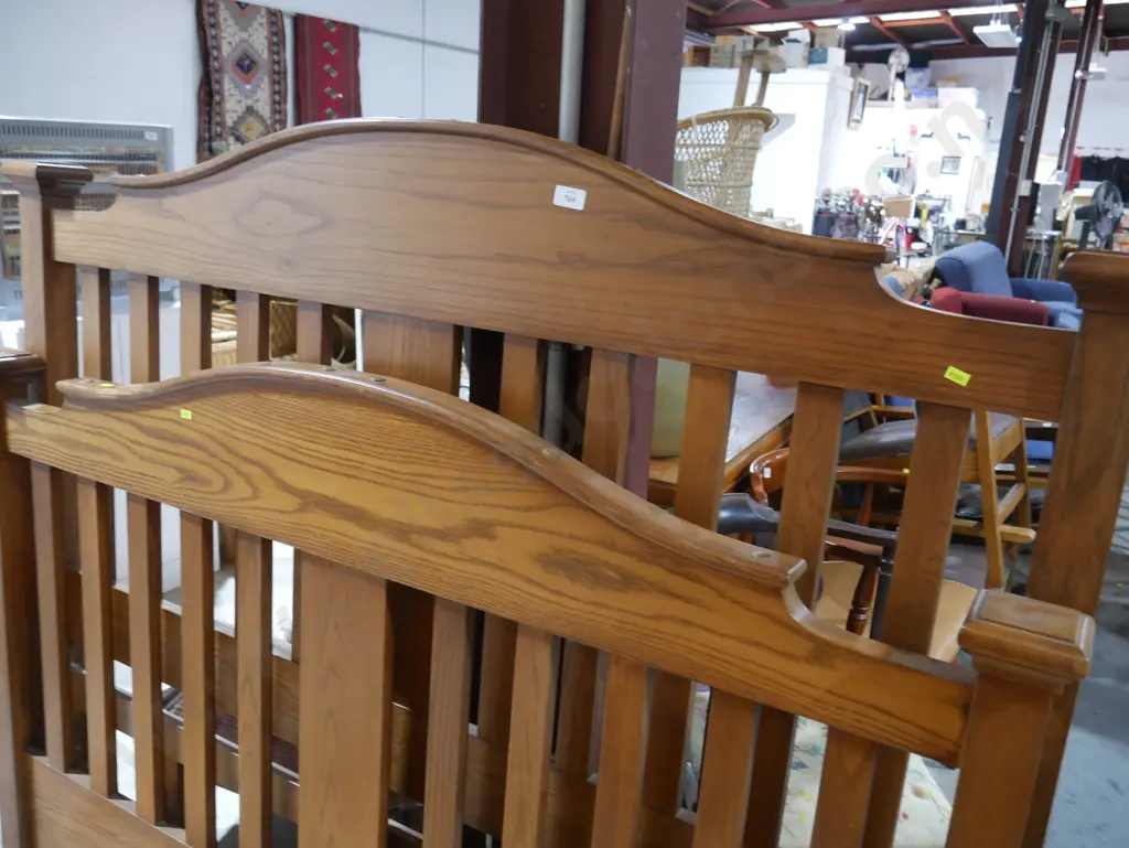 Oak double bedends Image 1++