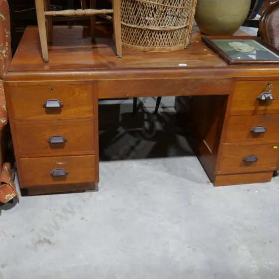 Pedestal art deco desk