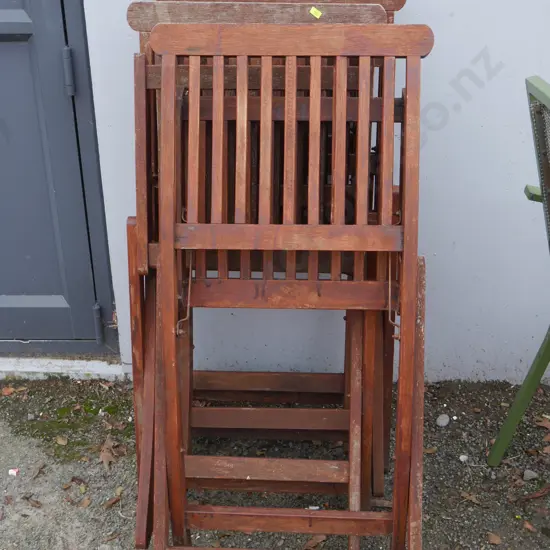 4 folding wooden chairs