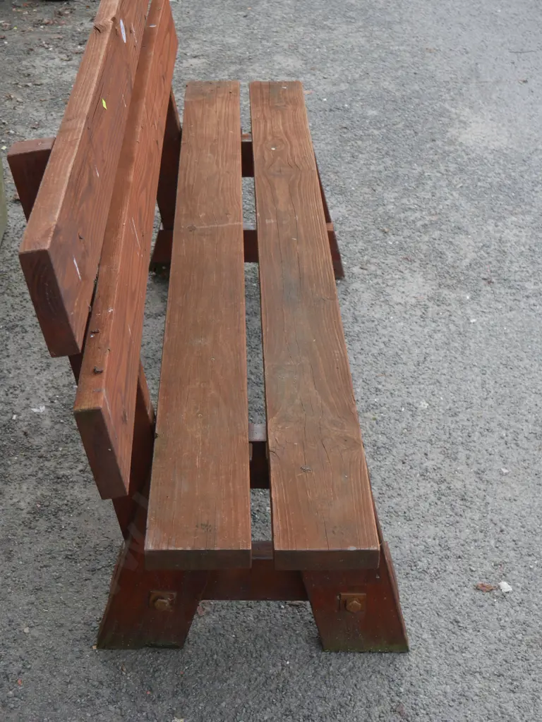 Wooden outdoor bench Image 1++