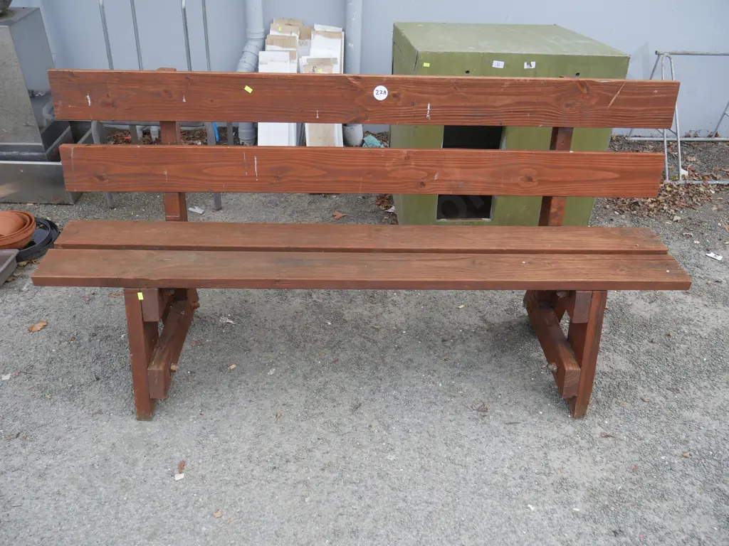 Wooden outdoor bench Image 1++