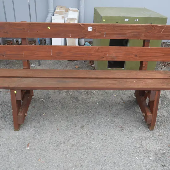 Wooden outdoor bench