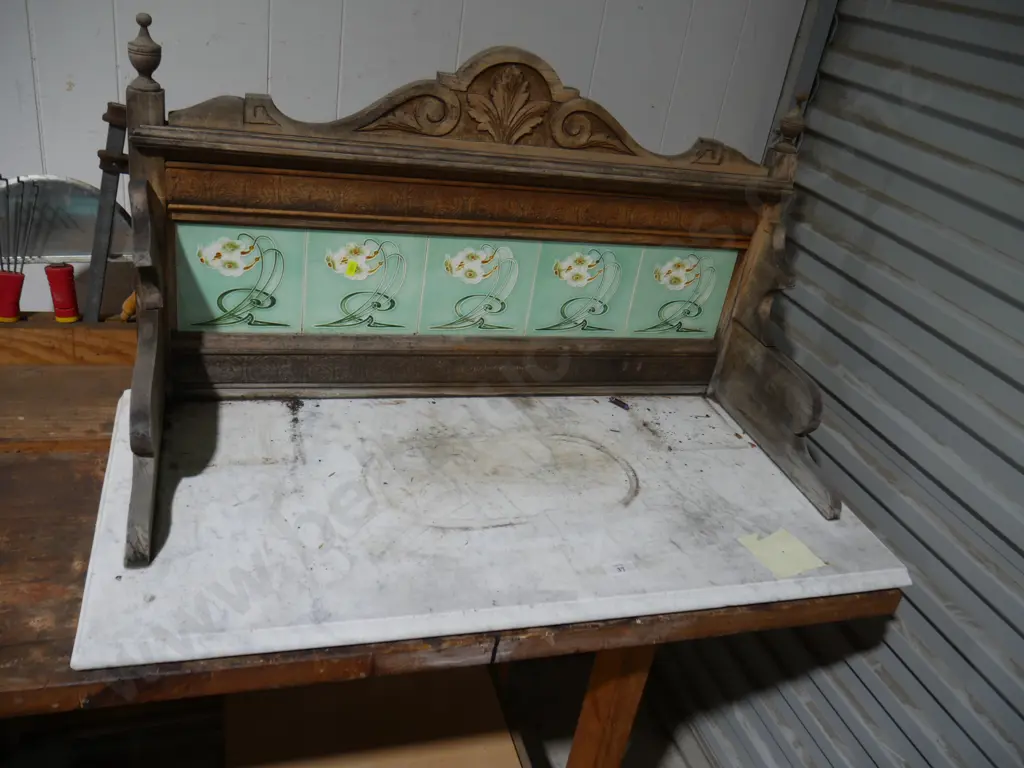 Marble wash stand, top only Image 1++