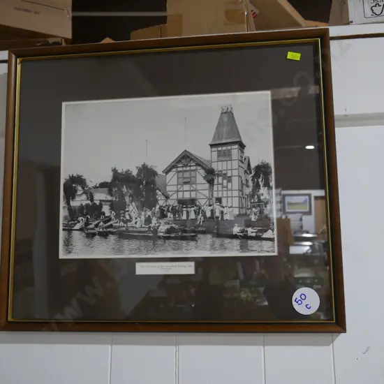Framed Canterbury Rowing Club 1910 picture