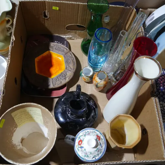 Vases, plate etc