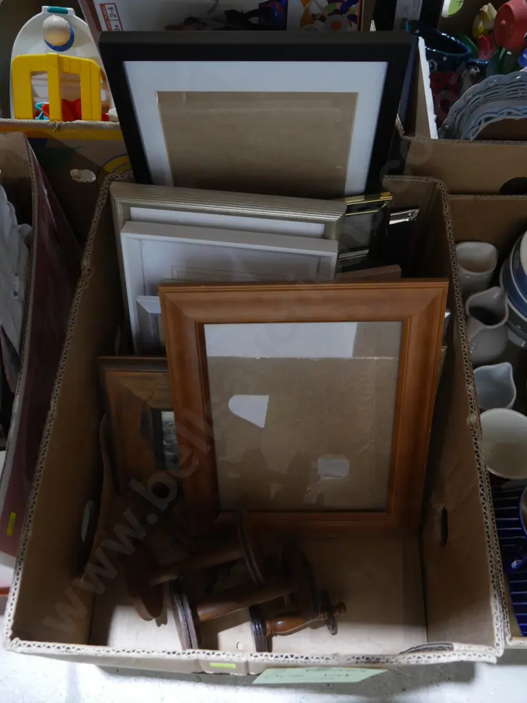 Two boxes of picture frames, mugs etc Image 1++