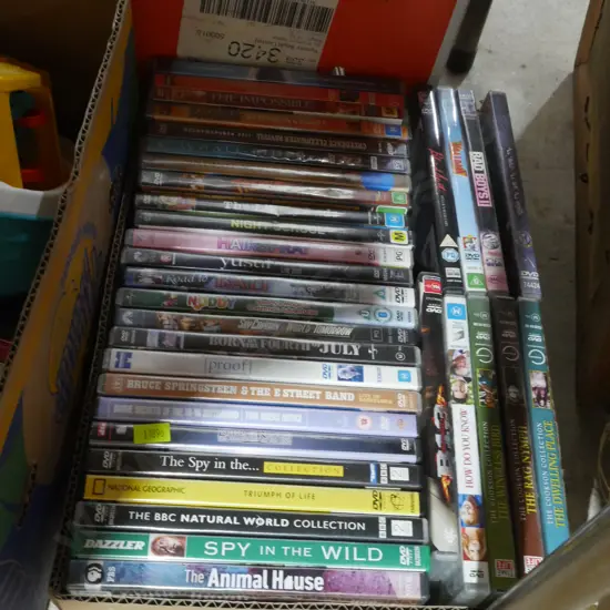 Box of DVDs