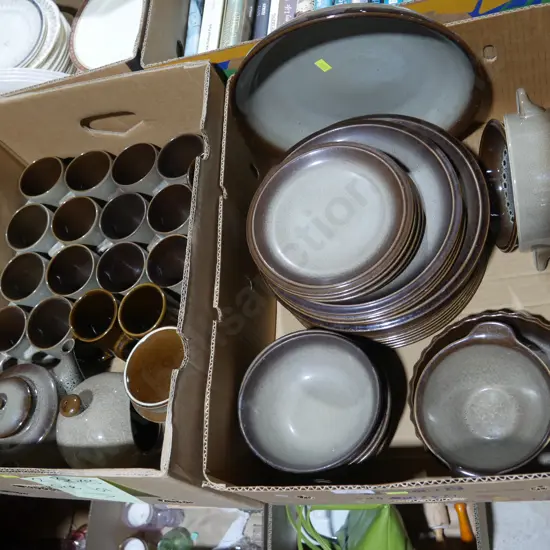 2 boxes of Temuka dinnerware