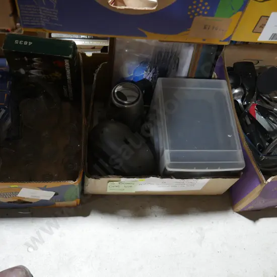 3 boxes of kitchenware etc