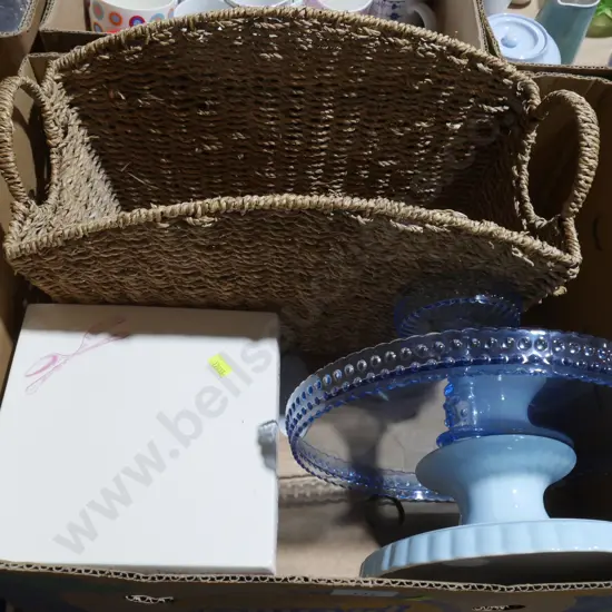 Cake plates, basket etc