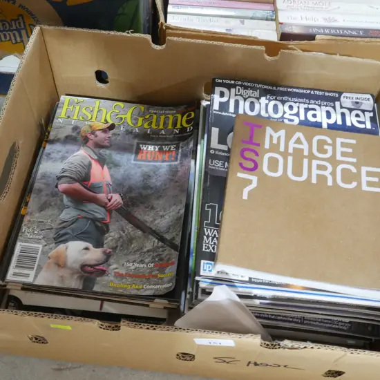 Fishing magazines etc