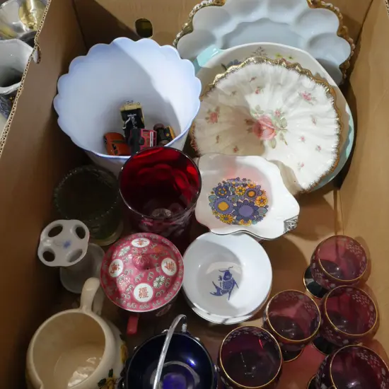 Glassware, plates etc