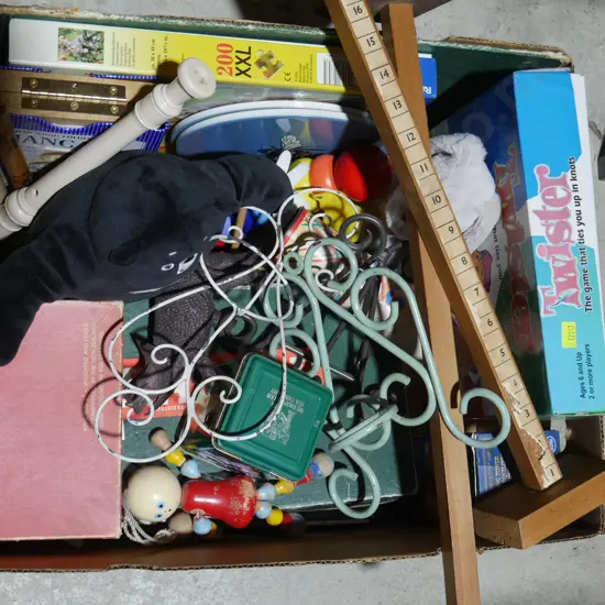 Box of toys, games etc