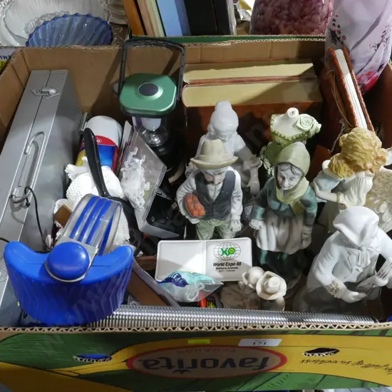 Figurine ornaments, shoe polish etc
