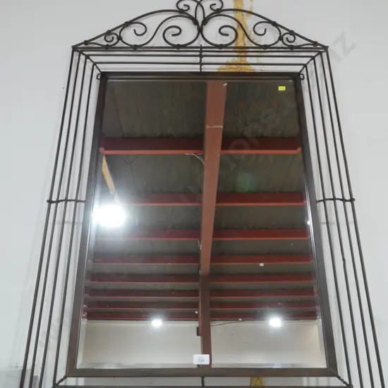 Metal frame mirror