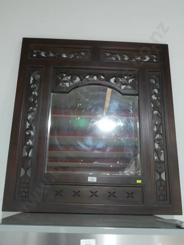 Ornate wood frame mirror Image 1++