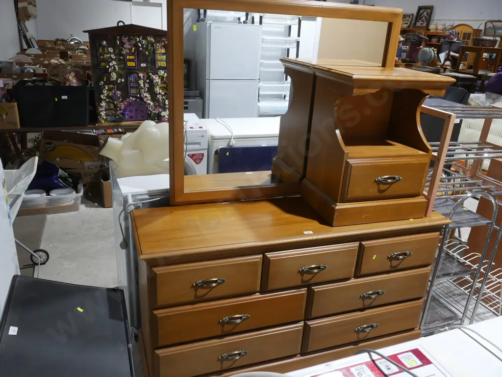 Mirror back dresser and bedside table Image 1++
