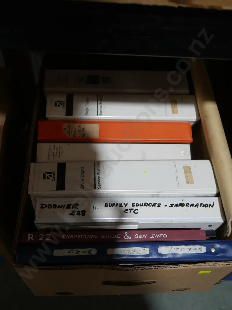 4 boxes of aircraft service manuals Image 1++