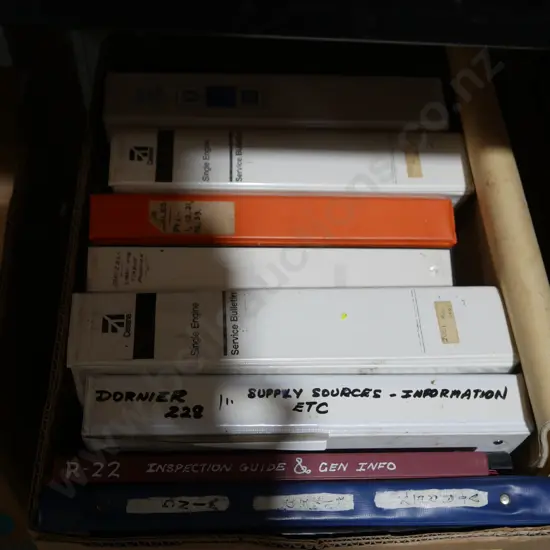 4 boxes of aircraft service manuals