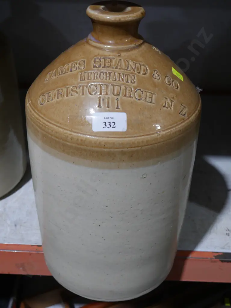 James Shand Merchants Christchurch stone jar Image 1++
